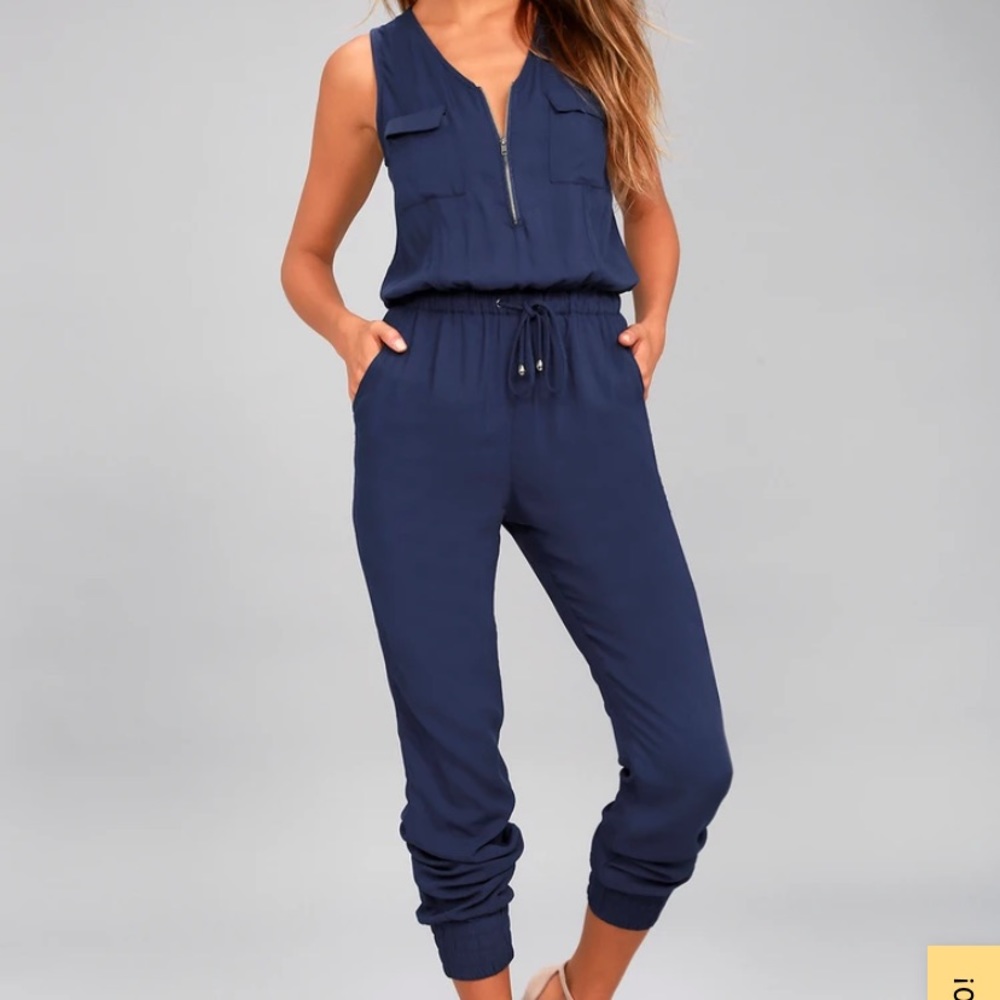 Olive and Oak navy jumpsuit